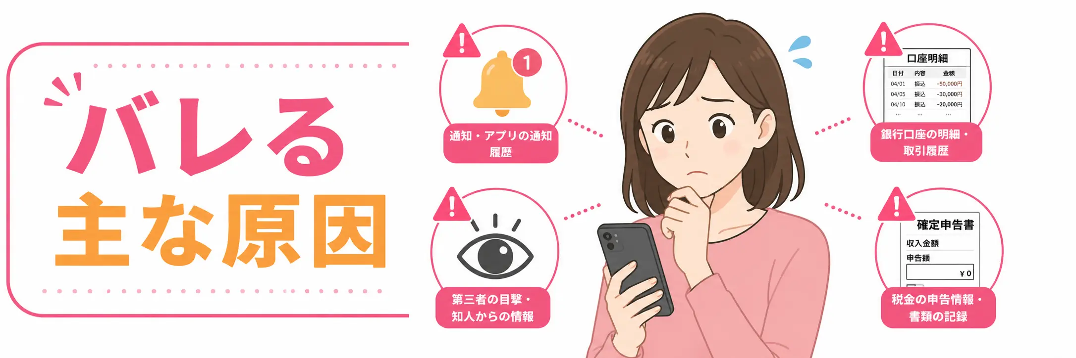 チャットレディが夫にバレる原因