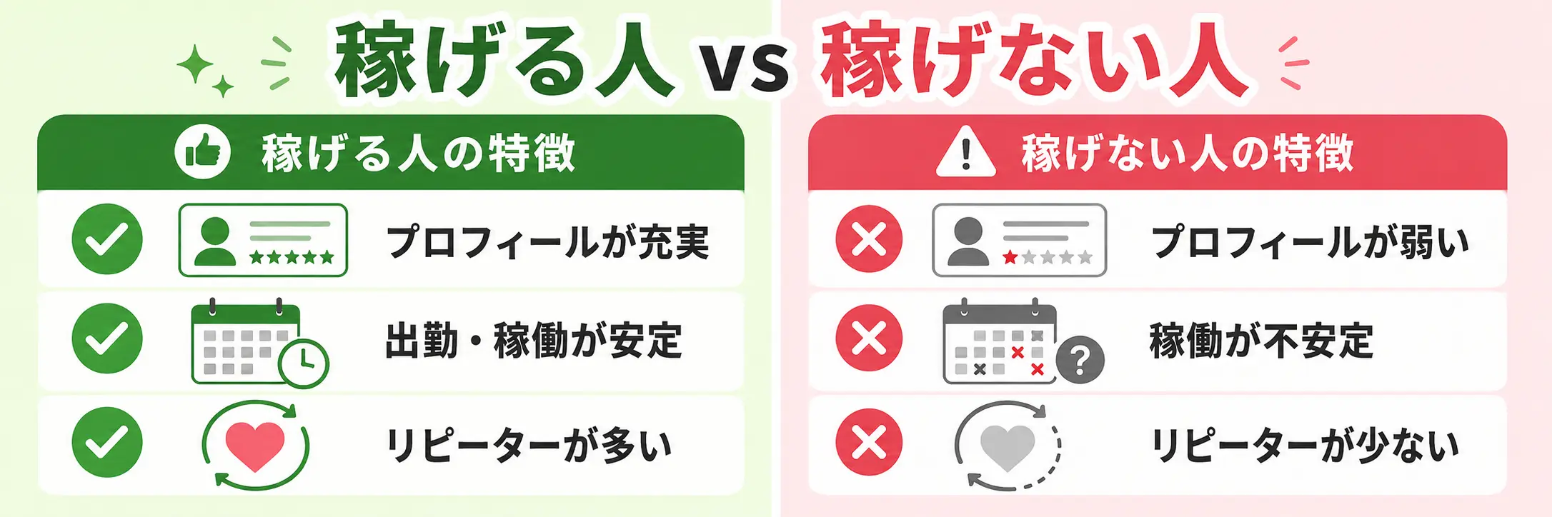 チャットレディで稼げる人と稼げない人の違い